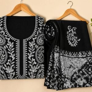 Pure Cotton Embroidered Churidar Material – Design 05