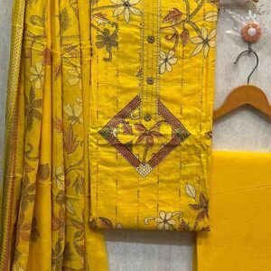 Pure Cotton Embroidered Churidar Material – Design 10