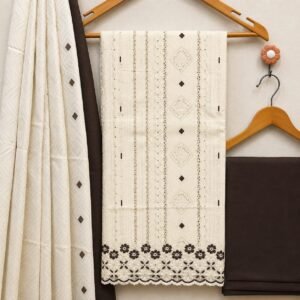 Pure Cotton Embroidered Churidar Material – Design 11