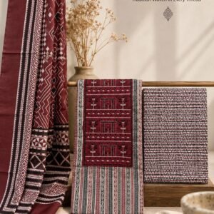 Pure Cotton Embroidered Churidar Material – Design 12
