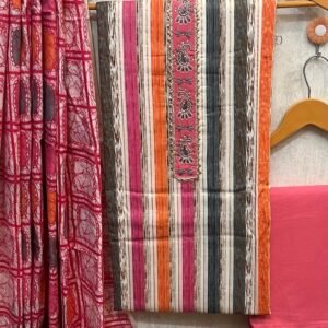 Pure Cotton Embroidered Churidar Material – Design 13