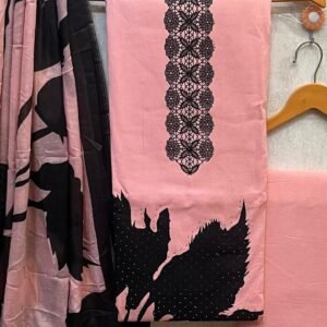 Pure Cotton Embroidered Churidar Material – Design 14