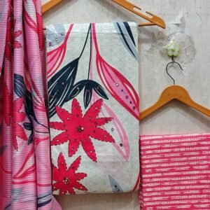 Pure Cotton Embroidered Churidar Material – Design 17